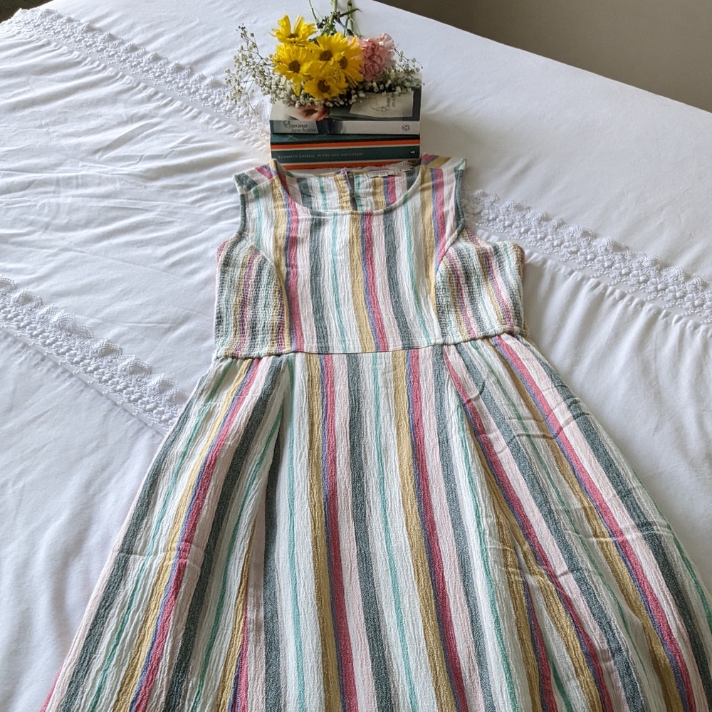 Fat Face Midi Dress, Multi color, Size 4